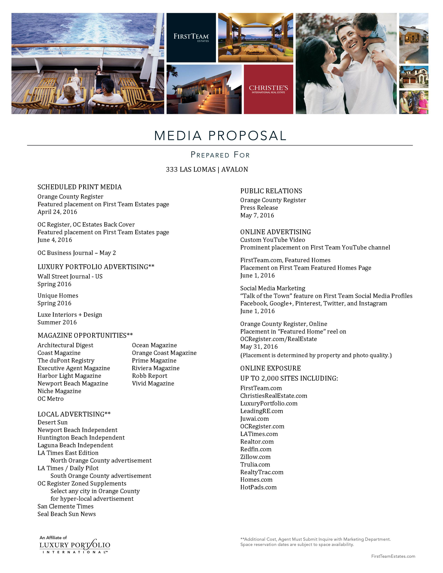 333 Las Lomas Media Proposal
