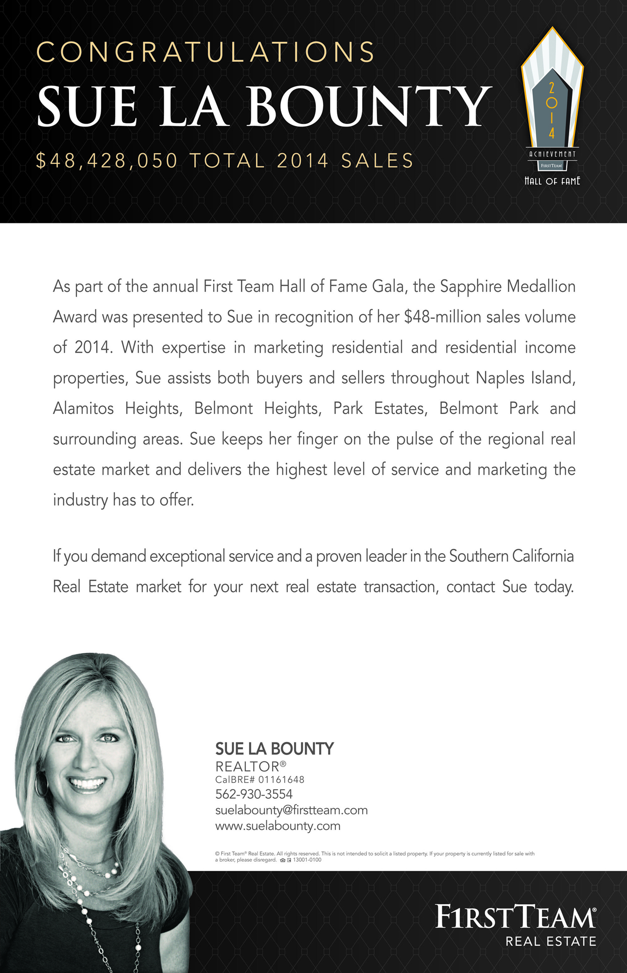 Sue La Bounty Sapphire Award 2014 Ad